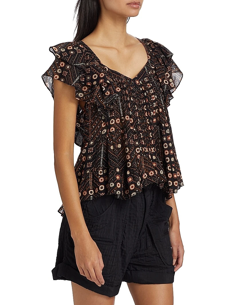 Madrana Printed Cotton Top