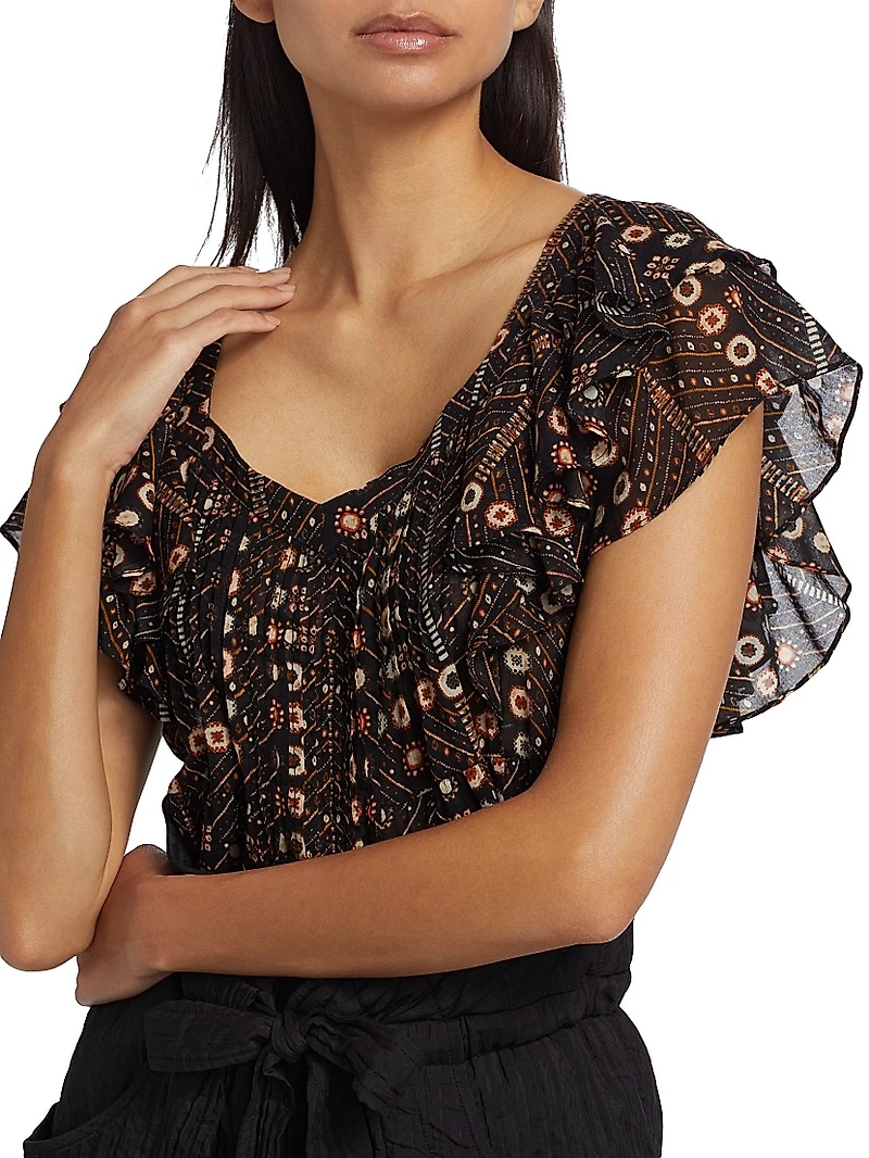 Madrana Printed Cotton Top