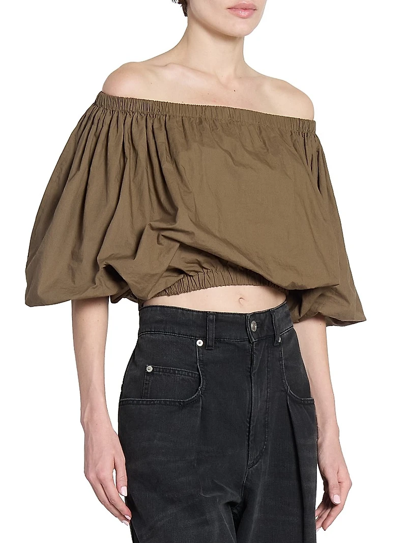 Bertille Poplin Crop Top