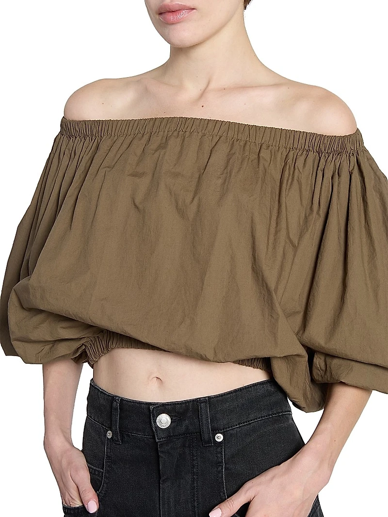 Bertille Poplin Crop Top
