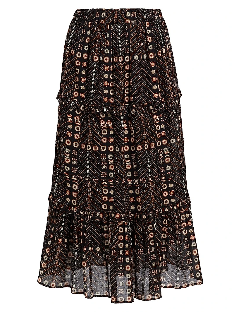 Diya Printed Cotton Maxi Skirt