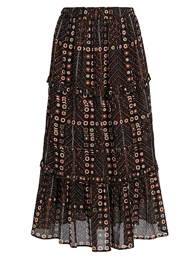 Diya Printed Cotton Maxi Skirt