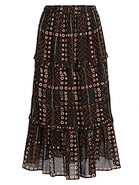 Diya Printed Cotton Maxi Skirt