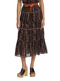 Diya Printed Cotton Maxi Skirt