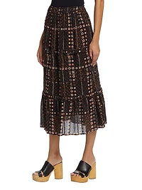 Diya Printed Cotton Maxi Skirt