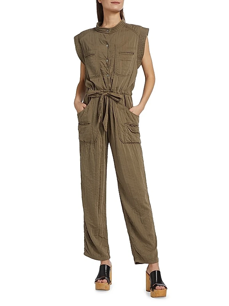 Suzie Woven Tie-Waist Jumpsuit