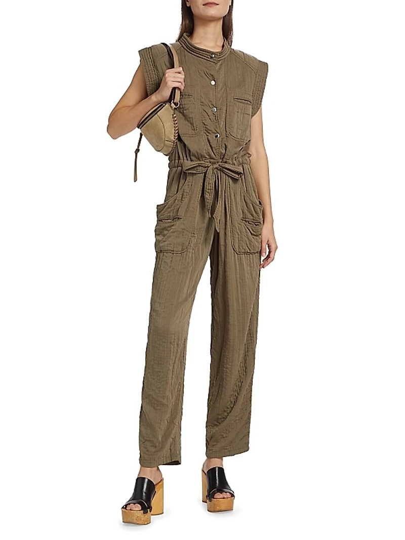 Suzie Woven Tie-Waist Jumpsuit