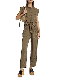 Suzie Woven Tie-Waist Jumpsuit