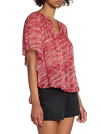 Neslya Printed Georgette Top