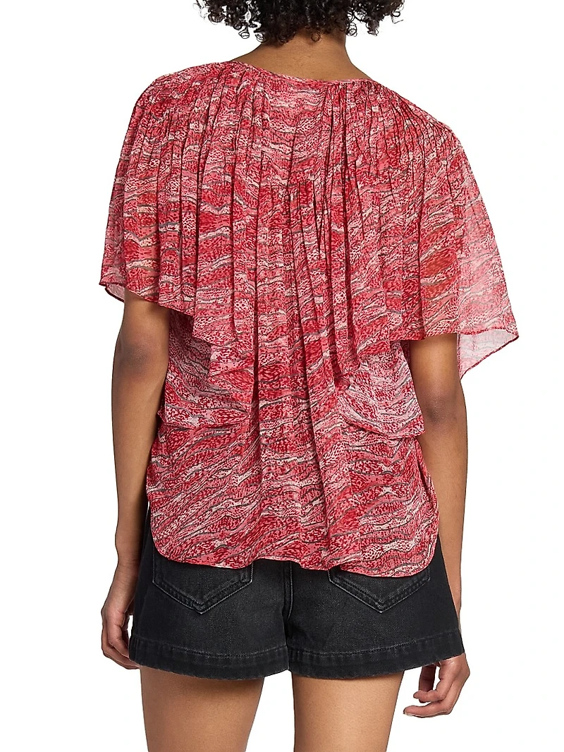 Neslya Printed Georgette Top