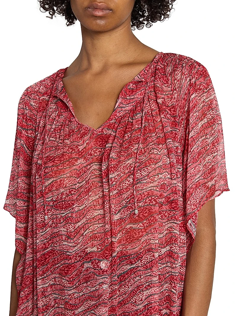 Neslya Printed Georgette Top