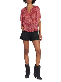 Neslya Printed Georgette Top