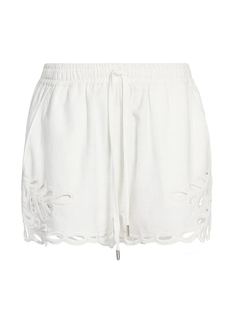 Safa Eyelet Drawstring Shorts