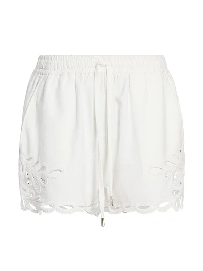 Safa Eyelet Drawstring Shorts