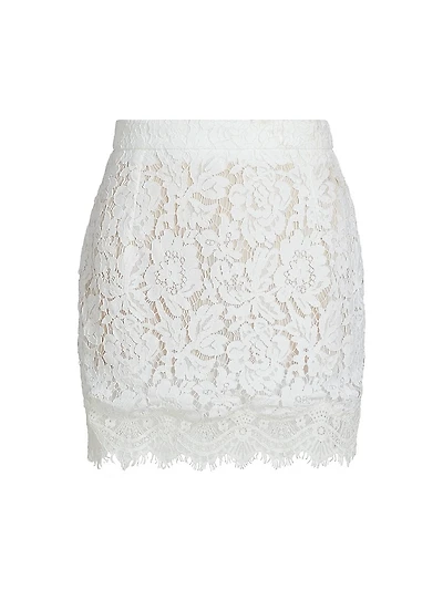 Salome Lace Cotton-Blend Miniskirt