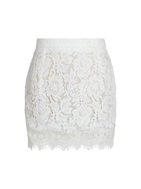Salome Lace Cotton-Blend Miniskirt