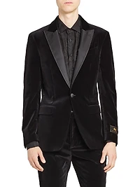 Stretch-Velvet Tuxedo Jacket