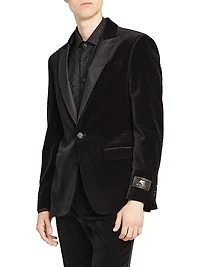 Stretch-Velvet Tuxedo Jacket