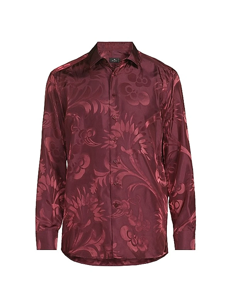 Exploded Paisley Satin Shirt