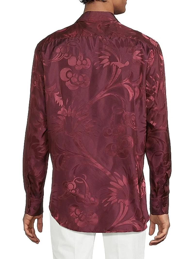 Exploded Paisley Satin Shirt