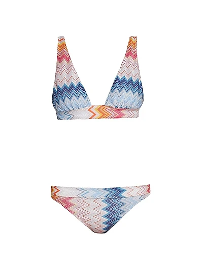 Rashel Shaded Chevron 2-Piece Bikini Set