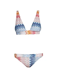 Rashel Shaded Chevron 2-Piece Bikini Set