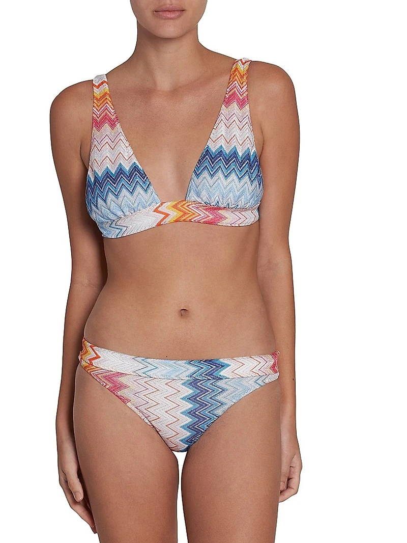 Rashel Shaded Chevron 2-Piece Bikini Set