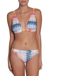 Rashel Shaded Chevron 2-Piece Bikini Set