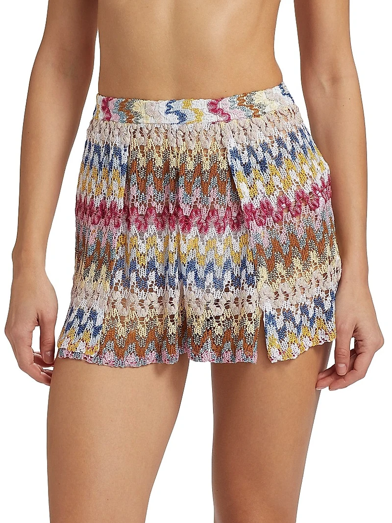 Raschel Lace Cover-Up Miniskirt