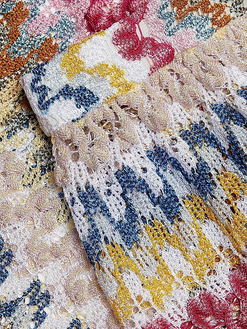 Raschel Lace Cover-Up Miniskirt