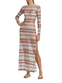 Raschel Lace Cover-Up Maxi dress