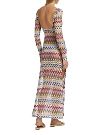 Raschel Lace Cover-Up Maxi dress