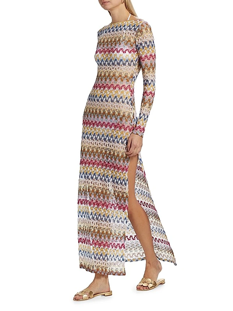 Raschel Lace Cover-Up Maxi dress