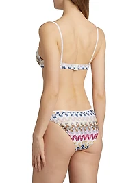 Chevron Lamé Underwire Bikini