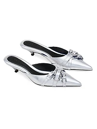 The Emma Metallic Leather 35MM Kitten Pumps