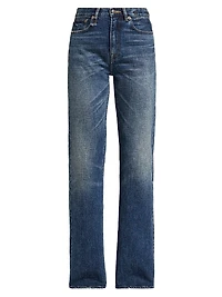 Jane Stretch High-Rise Straight-Leg Jeans