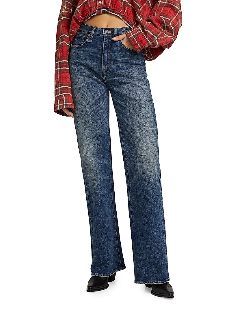 Jane Stretch High-Rise Straight-Leg Jeans