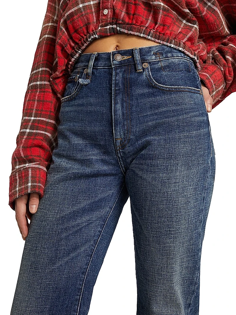 Jane Stretch High-Rise Straight-Leg Jeans