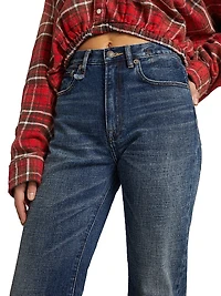 Jane Stretch High-Rise Straight-Leg Jeans