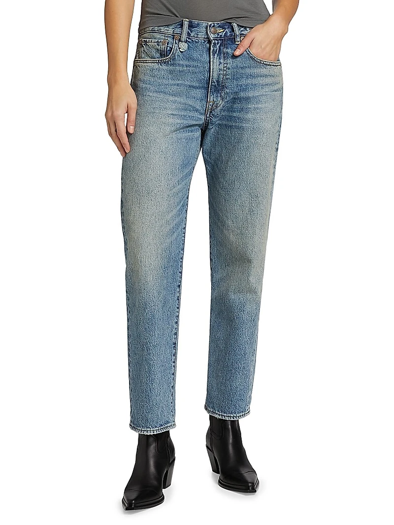 Boyfriend Mid-Rise Tapered Jeans