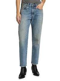 Boyfriend Mid-Rise Tapered Jeans