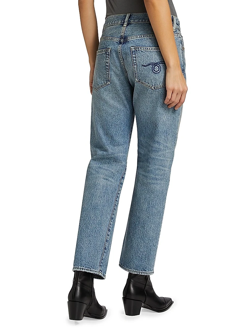 Boyfriend Mid-Rise Tapered Jeans