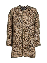 Taped Liner Wooly Leopard Coat