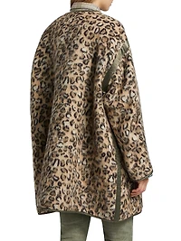 Taped Liner Wooly Leopard Coat