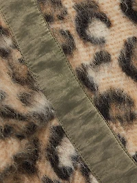 Taped Liner Wooly Leopard Coat