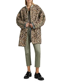 Taped Liner Wooly Leopard Coat