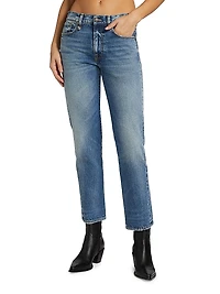 Romeo Mid-Rise Straight-Leg Jeans