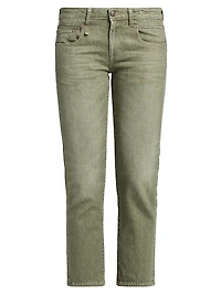 Boy Straight Stretch Low-Rise Crop Jeans