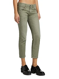 Boy Straight Stretch Low-Rise Crop Jeans