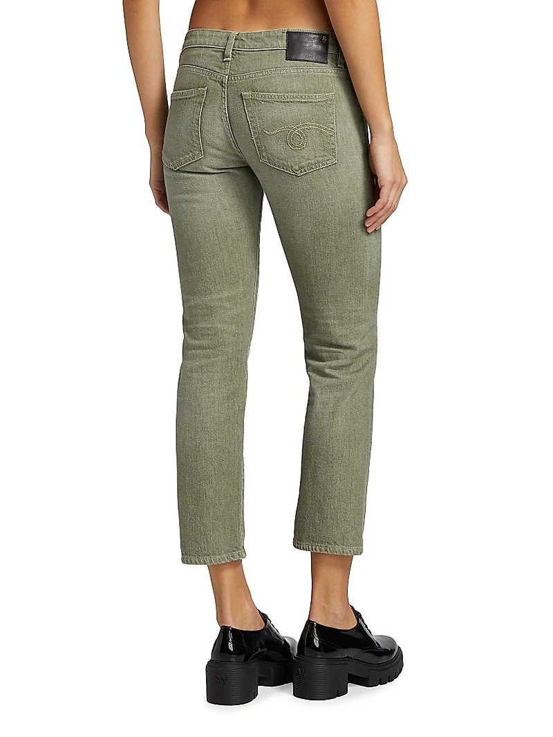 Boy Straight Stretch Low-Rise Crop Jeans